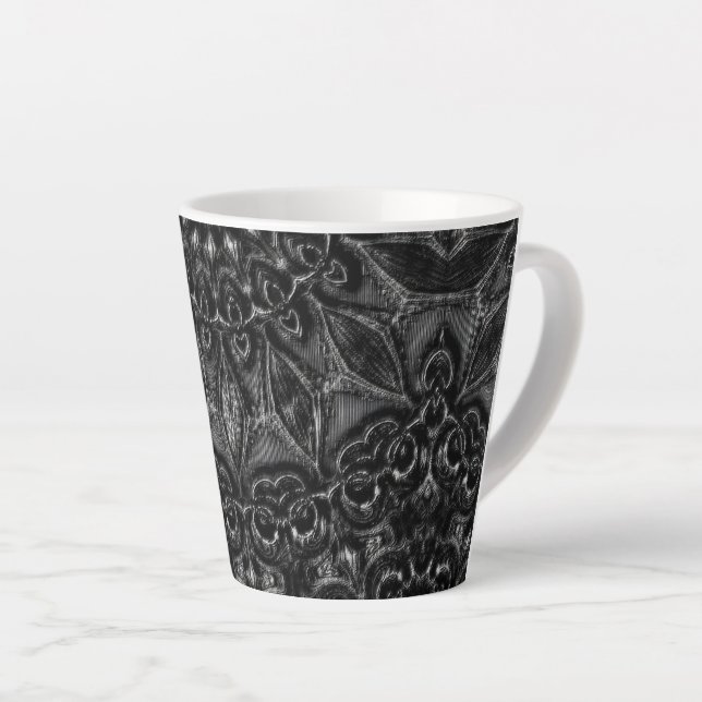 Charcoal Mandala Milchtasse (Rechte Ecke)