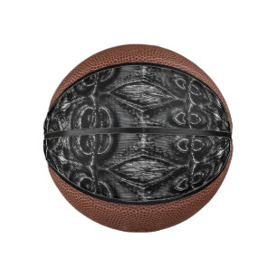 Charcoal Mandala Mini Basketball