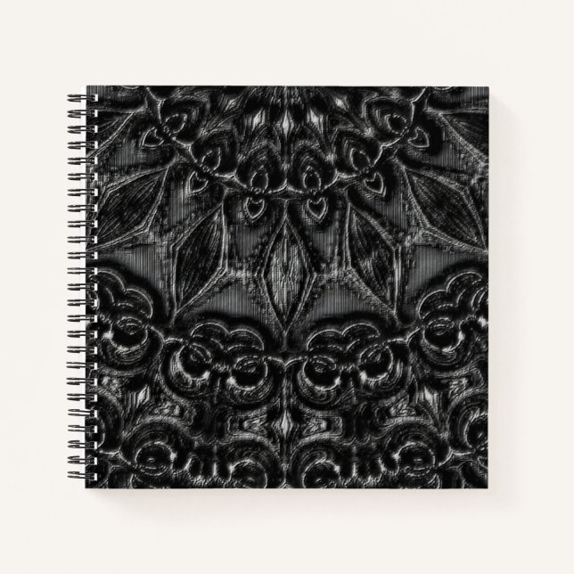Charcoal Mandala Notebook Notizbuch (Vorderseite)