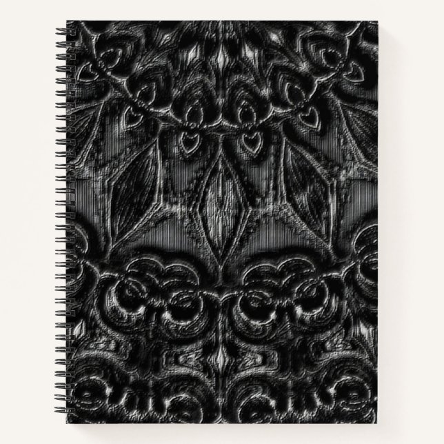 Charcoal Mandala Notizbuch (Vorderseite)