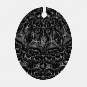 Charcoal Mandala Ornament Aus Metall