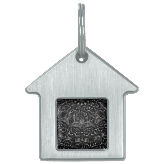 Charcoal Mandala Pet ID Tag Tiermarke (Vorderseite)
