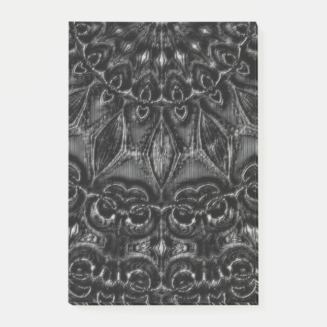 Charcoal Mandala Post-it Notes Klebezettel (Vorderseite)