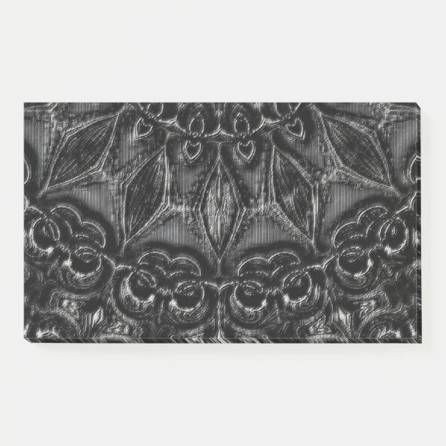 Charcoal Mandala Post-it Notes Klebezettel (Vorderseite)
