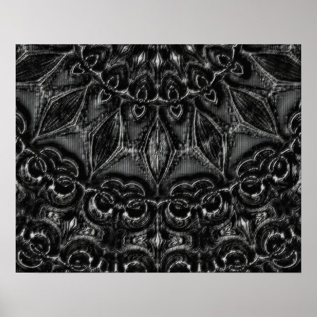 Charcoal Mandala Poster (Vorne)