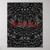 Charcoal Mandala Poster