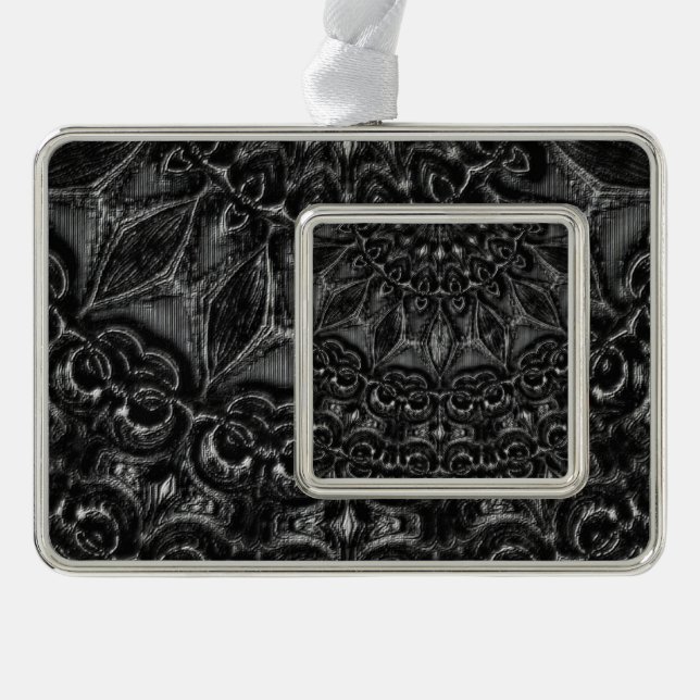 Charcoal Mandala Rahmen-Ornament Silber (Vorderseite)