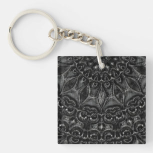 Charcoal Mandala Schlüsselanhänger