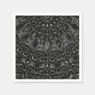 Charcoal Mandala Serviette
