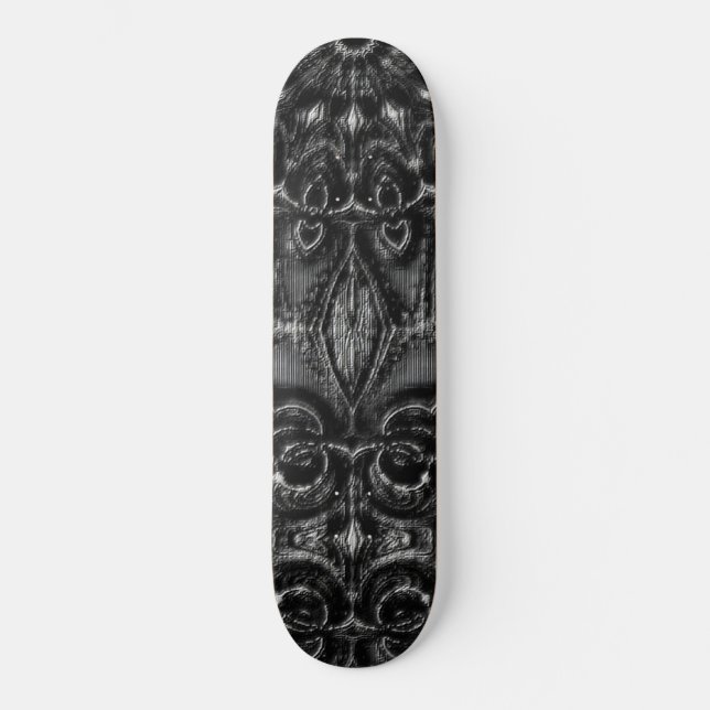 Charcoal Mandala Skateboard (Vorderseite)