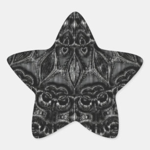 Charcoal Mandala Stern-Aufkleber