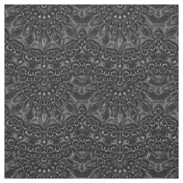 Charcoal Mandala Stoff (Muster)