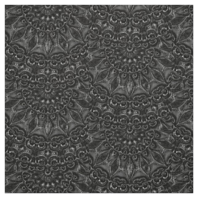 Charcoal Mandala Stoff (Muster)