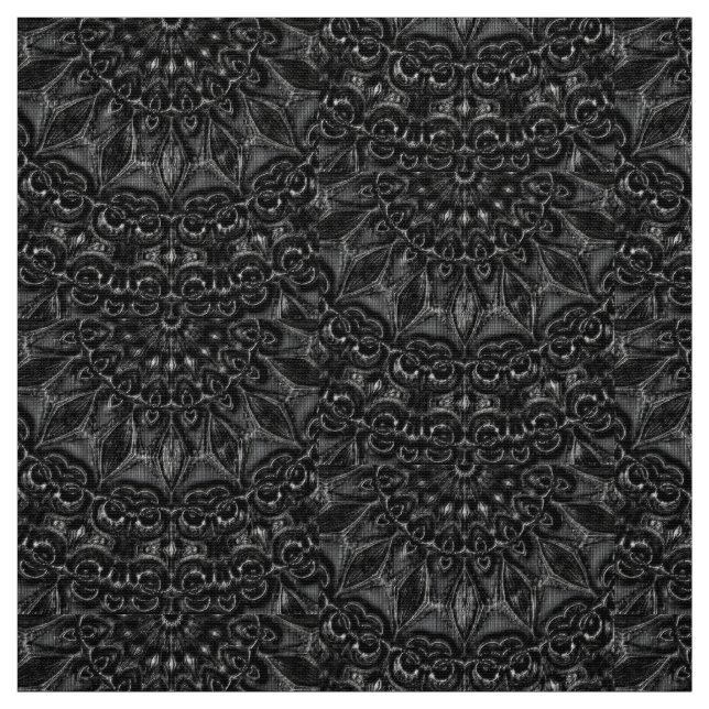 Charcoal Mandala Stoff (Muster)
