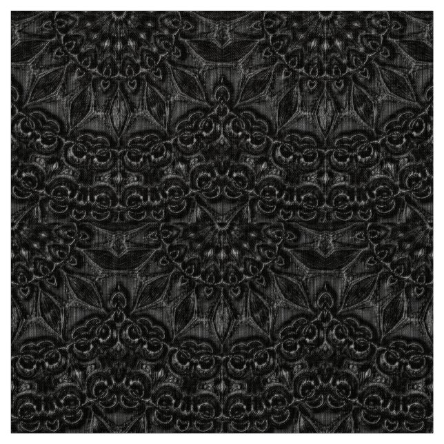 Charcoal Mandala Stoff (Muster)