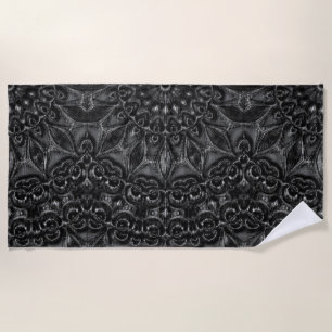 Charcoal Mandala Strandtuch
