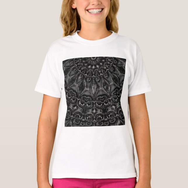 Charcoal Mandala  T-Shirt (Vorderseite)