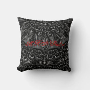 Charcoal Mandala Throw Pillow Kissen