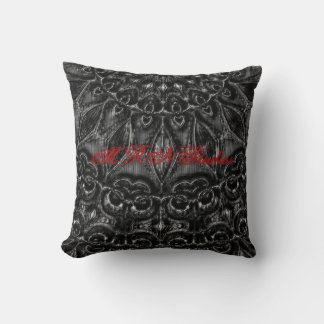 Charcoal Mandala Throw Pillow Kissen