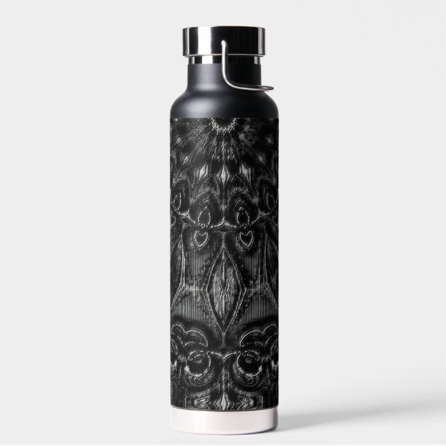 Charcoal Mandala Wasserflasche Trinkflasche (Links)