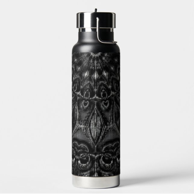Charcoal Mandala Wasserflasche Trinkflasche (Links)