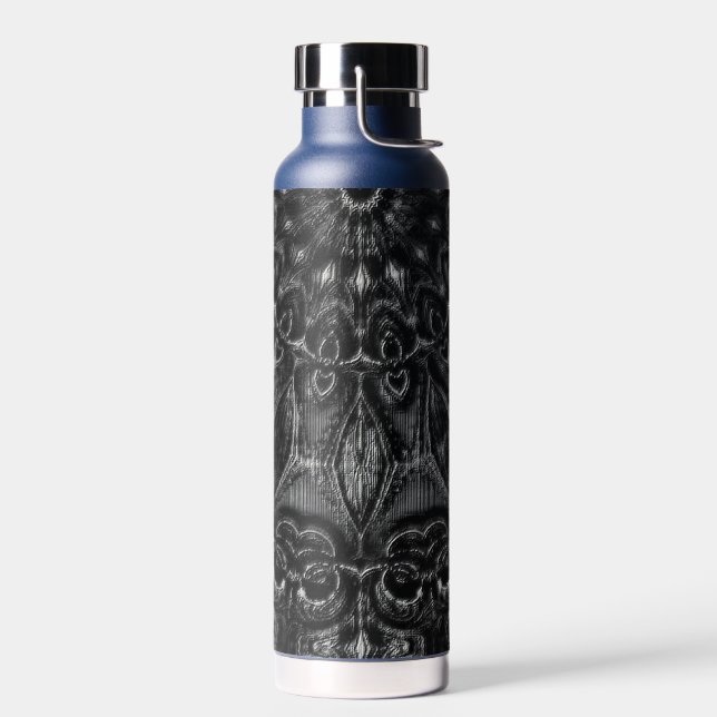 Charcoal Mandala Wasserflasche Trinkflasche (Links)