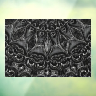 Charcoal Mandala Window Cling Fensteraufkleber