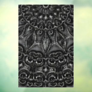 Charcoal Mandala Window Cling Fensteraufkleber