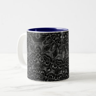 Charcoal Mandala Zweifarbige Tasse