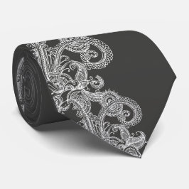 Charcoal Paisley Spiral Krawatte