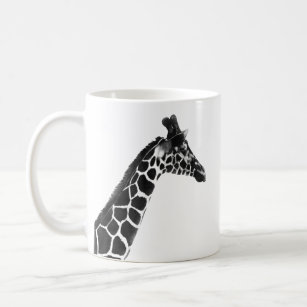 Charcoal Sketch Giraffe  Tasse