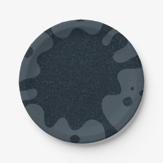 Charcoal Splash Custom Party Paper Plate Pappteller