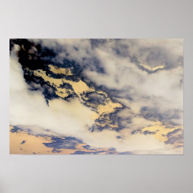 Charcoal Vanilla Clouds Poster (Vorne)