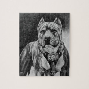 CHARCOIL PITBULL DRAWNING PUZZLESPIEL PUZZLE