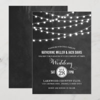 Charcostring Lights Hochzeitseinladung