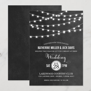 Charcostring Lights Hochzeitseinladung Einladung
