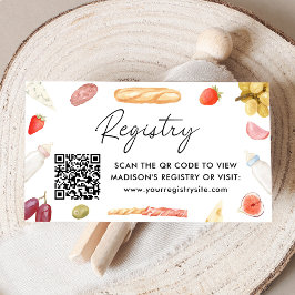 Charcuterie Baby Registry QR Code Begleitkarte