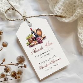 Charcuterie Board Wein & Brautparty Geschenkanhänger