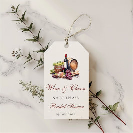 Charcuterie Board Wein & Brautparty Geschenkanhänger
