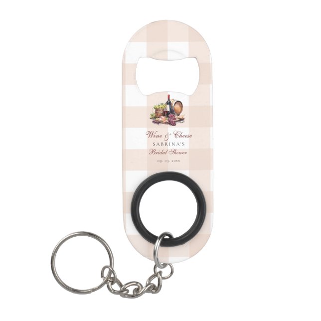 Charcuterie Board Wein & Brautparty Mini Flaschenöffner (Vorderseite)