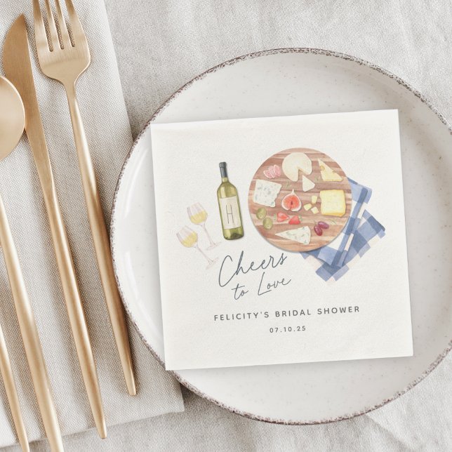 Charcuterie Board Wein & Käse Käse Liebe Serviette (Von Creator hochgeladen)