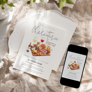 Charcuterie Board Weinkeller Jegliches Party Einladung