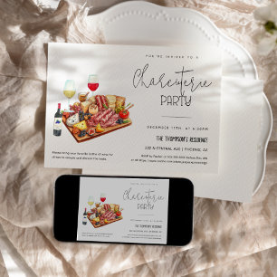 Charcuterie Board Weinkeller Jegliches Party Einladung