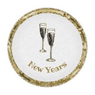 Charcuterie Cutting Board für das neue Jahr Schneidebrett