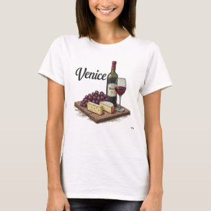 Charcuterie & Merlot Euro Venedig Verblendetes T-S T-Shirt