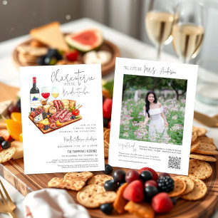 Charcuterie-Party mit dem QR-Code für den nächsten Einladung