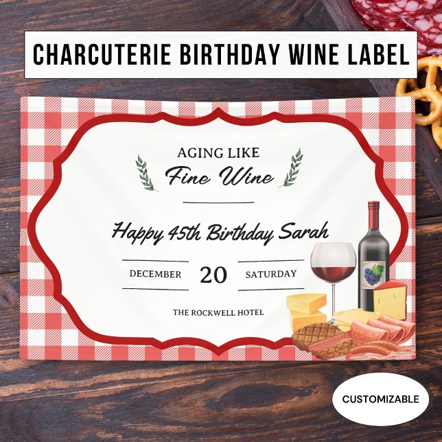 Charcuterie und Wine Picnic zum Geburtstag Banner (Von Creator hochgeladen)