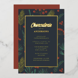 Charcuterie Weihnachts-Party Folieneinladung