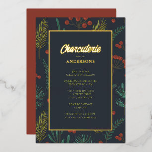 Charcuterie Weihnachts-Party Folieneinladung