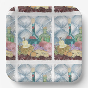 Charcuterie Wein und Käse Pappteller